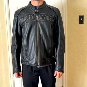 MENS HARLEY DAVIDSON classic BIKER jacket ☠️ - sz XL